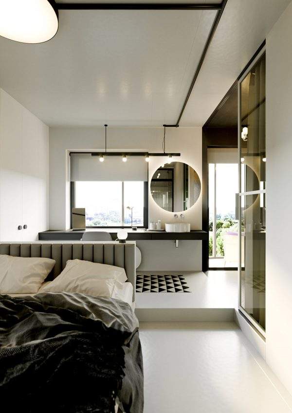 Μινιμαλιστικό σπίτι με καταβολές από Mondrian
