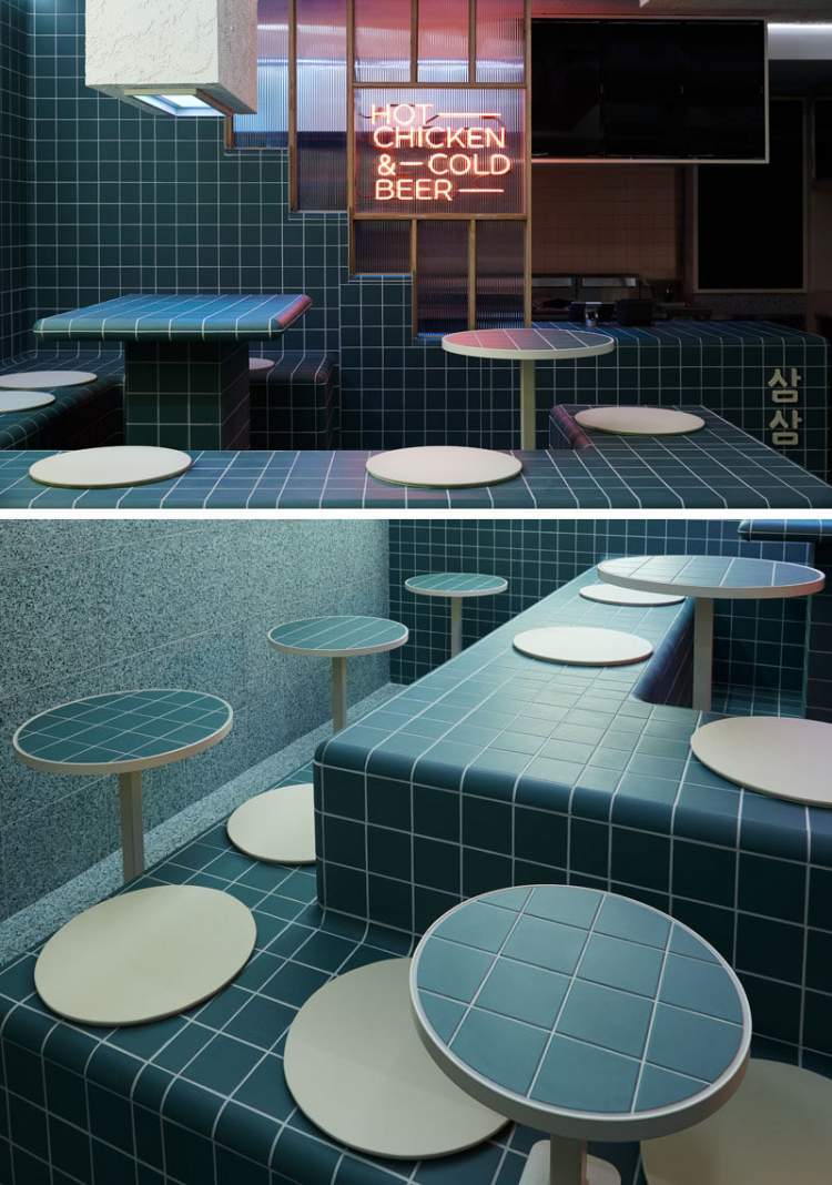 Σχεδιασμός εστιατορίου σε Retro στυλ του 1960