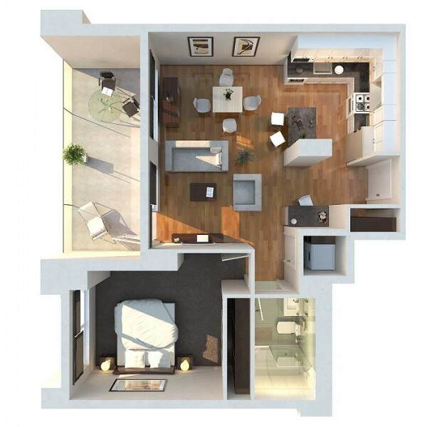 50 Όμορφες ιδέες για τη διακόσμηση μικρού σπιτιού με 1 δωμάτιο